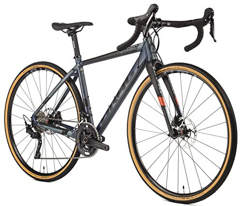 Airtracks Herren Gravel Bike 28 Zoll Gravel Fahrrad Sterrato 7.0 Shimano 2 x 10 Gang GRX-400 - UD Carbon Gabel - Rahmenhöhen 52cm und 55cm - Modell 2023 (52cm (Körpergröße 162-177cm))