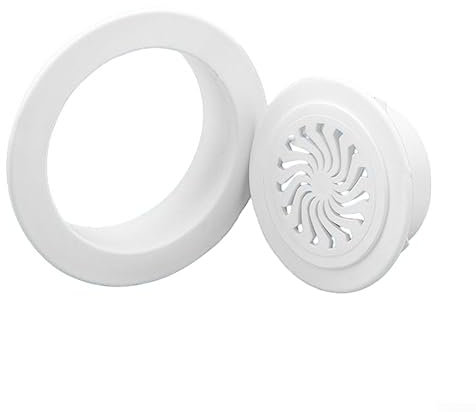 Ventilación circular blanca, de tubería de 60 mm, tapón de agujero de aire acondicionado, tapa de extremo de inserción de tubo, cubierta de agujero de pared, tubo de enchufe