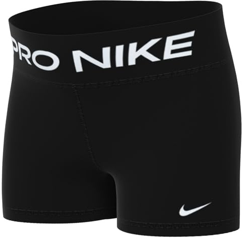 Nike Mädchen Pro Dri-fit Shorts Für (Große Größe) Tight, Black/White, 14-15 Jahre EU