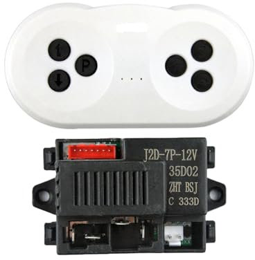 HUTSRAI Télécommande de Voiture Électrique pour Enfants, Modèle RC de Remplacement de Véhicules (Télécommande + Récepteur 12 V)