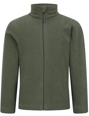 Mountain Warehouse Camber II Kids Full-Zip Fleece - Comfy, Lightweight Sweatshirt, Full-zip, For Boys & Girls - For Autumn Winter, Camping, Outdoors & Hiking Khaki Teen Size 13 Years