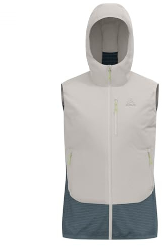 Odlo Herren Ascent Hybrid Vest Insulated Laufbekleidung Laufweste Silver Cloud/Dark Slate - Silber M