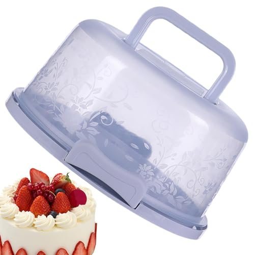 Scatole riutilizzabili per torte, porta cupcake con coperchio, scatole per torte di qualità alimentare con coperchio trasparente – Riutilizzabile multifunzione con manico per frutta, biscotti