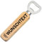 MAJVI Personalisierbarer Flaschenöffner aus Holz und Edelstahl - Mit Wunschgravur Bieröffner Geschenk für Männer Papa Opa Vatertag Weihnachten