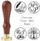 Wachssiegel-Stempel mit 2 Initialen – personalisierter Wachssiegel-Stempel mit Namenslogo für Hochzeitseinladungen, Liebesgeschenke (1 Holzgriff und 1 Messing-Stanzform)