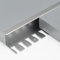 ZIMGOD übergangsprofil Schmaler Schwellenübergangsstreifen als Kantenschutz, Flexible Bodenleiste mit Sägezahnung, T-Form-Bodenreduzierstück aus Aluminium für Vinylböden(Silver)