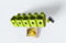 5Pcs Battery Holder Compatible with Ryobi 18V One + Plus Wall Mounted Batteries (Lime Green)