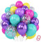 Luftballons Lila Rosa Blau,60 Stück Lila Mattes Gelb Rosen Rot Helium Ballon,Metallic Konfetti Glitzer Luftballons für Kinder und Erwachsene Geburtstag,party,Graduierung,Ostern Deko