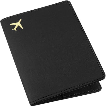 ILIYAH Porta Passaporto Cover Passaporto Italiano Portafoglio da Viaggio Copri Passaporto Regalo Viaggio Passport Holder(Nero)