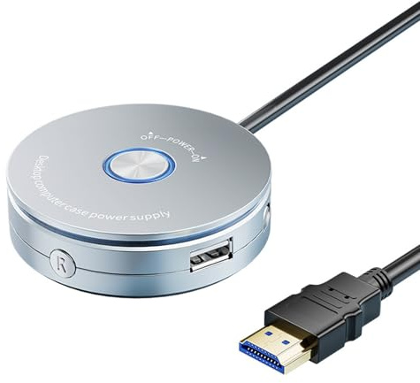 HUAJINGKEJI Desktop-Computer, PC-Power-Taste, mechanischer Schlüssel, externer Desktop-Computer, Power-Schalter, Knopfverlängerung