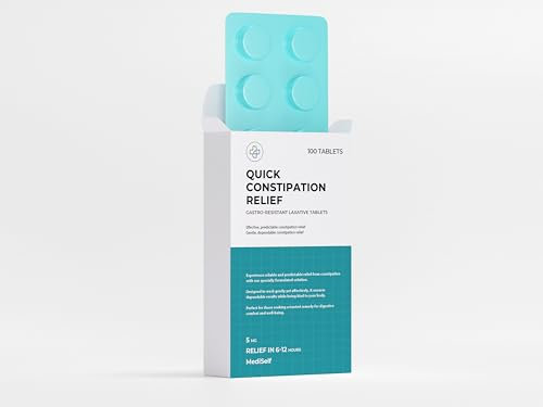 Quick Constipation Relief Gastro-Resistant Laxative Tablets – Pack of 100 Tablets