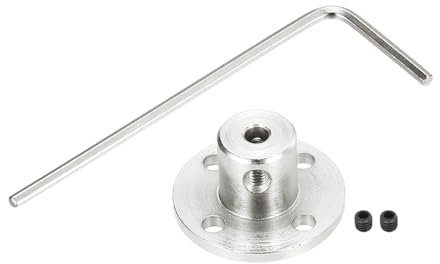 QUARKZMAN 4 Pz 3mm Accoppiamento a Flangia Connettore Rigid Guide Modello Accoppiatore Accessorio Albero Asse Fissaggi con Mini Chiave Esagonale e Vite di Fissaggio, Argento
