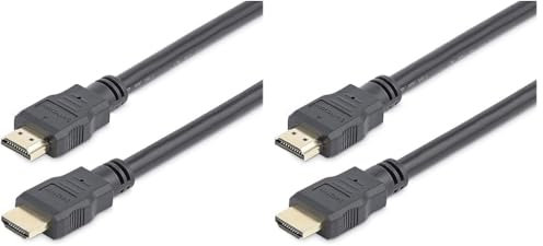 StarTech.com Câble HDMI 1m - Câble HDMI 4K Haut Débit avec Ethernet - Vidéo UHD 4K 30Hz - Câble HDMI 1.4 - Moniteurs, Projecteurs, Téléviseurs et Écrans Ultra HDMI - Cordon HDMI Noir - M/M (HDMM1M)