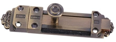 HOMSFOU Serratura Scorrevole in Lega Stile Vintage Europeo Chiavistello Anticato Per Porte Interne e Armadi Robusta e Facile Da Installare Per Sicurezza e Decorazioni Classiche