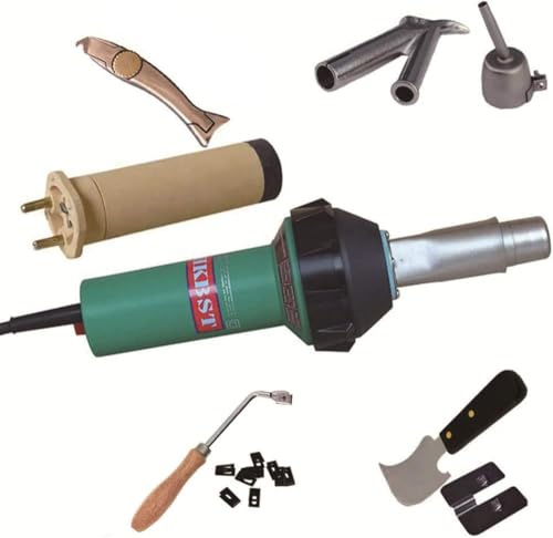 220V 1600W Kunststoff Schweißwerkzeug Hitze Heizpistole Brenner Heißluftpistole PVC Schweißer Maschine Kit Set, mit Schmetterling Boden Schweißen Kit