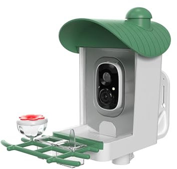 Vogelhaus Mit Kamera Outdoor Solar: Smart Birdfeeder Häuser mit 2K Live-Cam - AI identifizieren Vögel Arten und Auto Instant Ankunft Alarm außerhalb Garten Vogelliebhaber