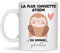 henrietteandco - Mug ATSEM Personnalisé Cadeau Remerciement Original | Tasse Prénom Fin d’Année École Maternelle 330ml Céramique Blanc | Idée Cadeau ATSEM Femme (Chouette)