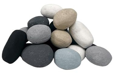 Piedras Decorativas de Fibra cerámica para Chimenea de etanol, 24 Unidades (Mixto)