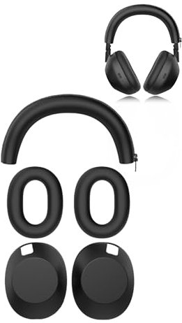 Cover for SONY WH-1000XM6, yystao Headphone Earpads compatible with SONY WH-1000XM6, Headband Cover for SONY WH-1000XM6, 3 in 1 All-round protection，Dropproof, Sweatproof, Easy Installation, Black