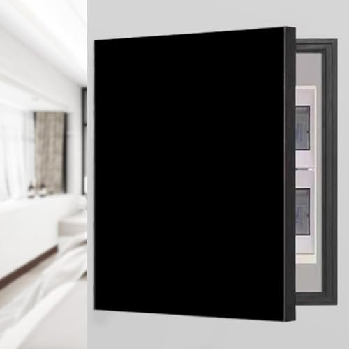 Cache Compteur Electrique Décoration Murale Verticale pour Panneau Électrique, Cache-boîtier de Disjoncteur Unicolore, Cache-compteur Électrique Décoratif pour Bureau, Restaurant(Black,60 x 70cm (23 5