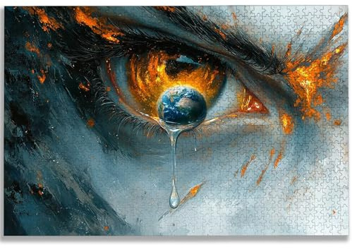 Puzzle 5000 Teile Auge, Puzzle 5000 Teile Erwachsene, Holzpuzzle Erwachsene mit Exquisiter Verpackungsbox, Klassische Puzzles Erde für Die Ganze Familie, Groß Puzzles für Geschenke, Dekor, -1161