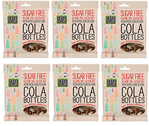 Cola Bottles - Sugar, Gelatine & Gluten Free Jellies Sweets 100g (Pack of 6)