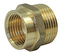 Mamelon réduit male femelle en laiton - Ø A: 3/4'' | Ø B: 1/2''