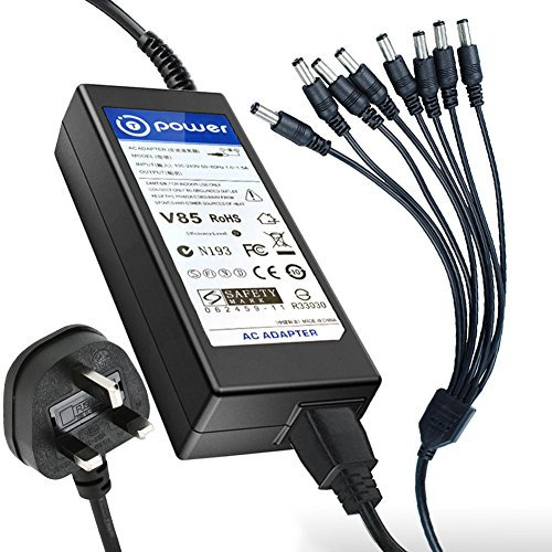 T POWER Ac Adapter for (4~8 way splitter) Hikvision Surveillance Network IP Camera 12V Series DS-2CE15C2P-IR DS-2CE16C2P-IT3 DS-2CD2012-I DS-2CD2032-I Charger Power Supply