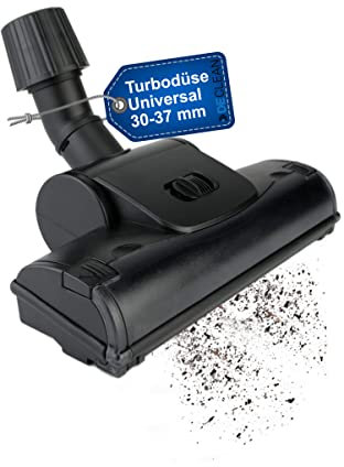 DeClean Universal Bodendüse Turbodüse mit rotierenden Bürste 30-37mm Rohranschluß kompatibel mit Staubsauger von Quigg