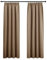 PONY DANCE Vorhang Blickdicht Kräuselband 2er Set Kurze Gardinen Wohnzimmer Thermogardine Wärmeisolierend Verdunklungsvorhänge für Schienensystem, H 175 x B 140 cm, Cappuccino