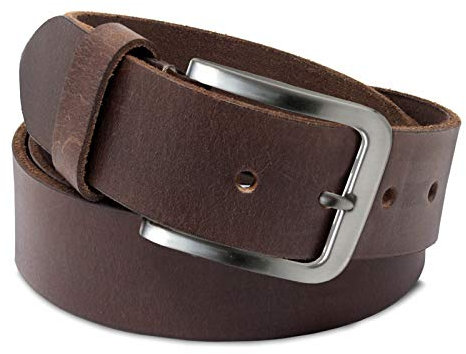 ROYALZ Vintage Damen Ledergürtel dunkelbraun 115 cm Lang 38 mm Breit Büffel-Leder Frauen Gürtel für Jeans Anzug