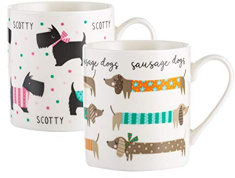 Price & Kensington Sausage and Scotty Assorted Fine China Mugs