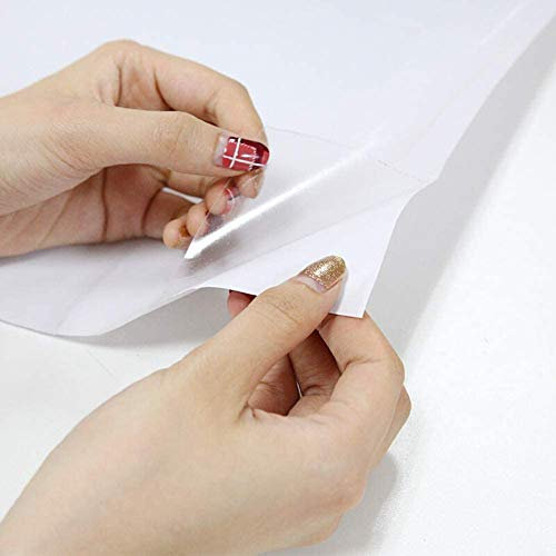 Decoroom Sticky Back Plastic Clear Self Adhesive Wallpaper 40X300cm Book Covers Peel and Stick Waterproof Transparent Vinyl Film Roll Decorative Kitchen Countertop Furniture Stickers Contact Paper