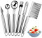 Juego de Herramientas para Frutas Apple Core Cuchillo para Tallar Frutas Pelador de Frutas Cuchara de Helado Cortador de Bolas de sandía Cuchillo para Cortar Patatas （6 Piezas）