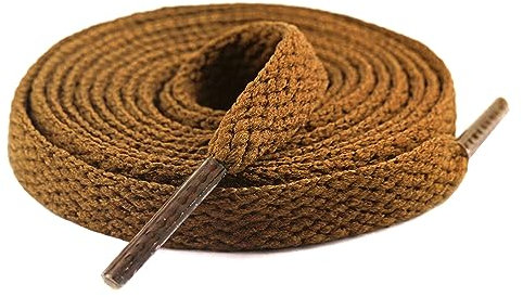 Knixmax Cordones Planos para Zapatos [2 Pares] Cordones Duraderos para Botas de Senderismo y Trekking Zapatos, Marrón 140cm