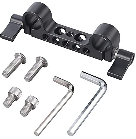FocusFoto 15mm Railblock Rod Clamp with 1/4-20 Thread for 15mm Rail Support DSLR Camera Cage Shoulder Rig