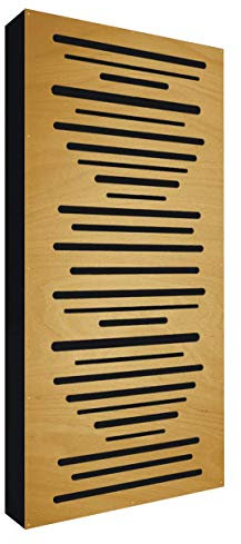 Addictive Sound Panneau Acoustique Mural 'AbFuser WOOD' 100x50x11 cm - Diffuseur Acoustique Bois - Panneaux Acoustiques Pour Home Studio - Panneau Bois Mural - Panneau Acoustique Bois - Marron Clair