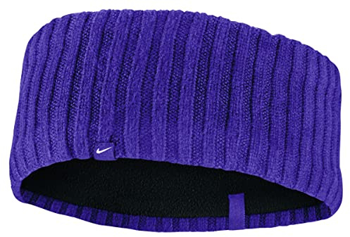 Nike Bandeau en tricot côtelé de course cache-cou ou devant Knit Wide Headband Purple