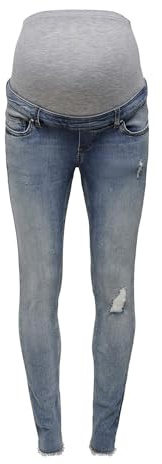 ONLY MATERNITY Damen Olmblush Mid Sk Ank Raw Dnm