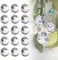 CAEEKER 24 PCS Clear Crystal Ball Prisms K9 Crystal Sun Catcher Pendant Window Rainbow Suncatcher Hanging Crystal Chandelier Prism Rainbow Maker with Drilled Hole for Feng Shui Ornaments Decor (20mm)