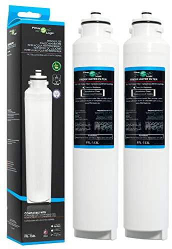 Filterlogic FFL-153L | 2x Filtro dell'acqua compatibile con LG M7251242FR-06 Ultimate ADQ32617701 ADQ32617703 Filtro dell'acqua del frigorifero Cartuccia di sostituzione