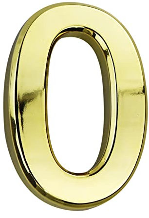 3 Inch Front Door Numbers, 3D Self Adhesive House Numbers Plaques Waterproof Mailbox Signage DIY Chrome Polished Address Numbers Sign for Home Office Hotel Apartment Door Room Wall, Gold (0)