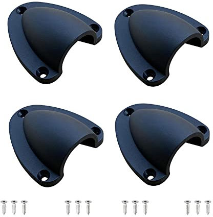 Berfi Life 4Pieces Marine Wire Cable Vent Cover with 12 Screws, Plastic Clamshell Vent Clam Shell Vent Cover for Boat Yacht