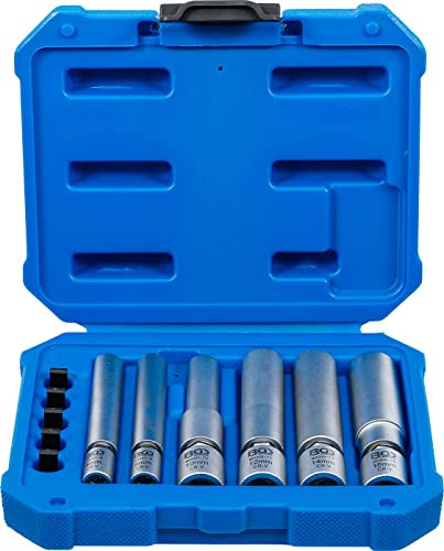 BGS 80000 - Jeu de douilles à cardan pour bougies de préchauffage et d’allumage - 6,3 mm (1/4) + 10 mm (3/8) - 8 - 9 - 10 - 12 - 14 - 16 mm - 11 pièces