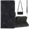 Grandoin Coque pour Samsung Galaxy A54 5G avec Cordon, Réglable Lanyard Housse Rabat Portefeuille Cuir Etui, Slim TPU Silicone Bumper Housse, Antichoc Wallet Case Samsung Galaxy A54 5G (Noir)