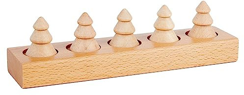 SUPERFINDINGS 1 Set Mit 5 Kegeln Burlywood Holz Fingerringständer Holzring Präsentationsständer Ringhalter Vitrine Präsentationsständer Für Ring Schmuck Show Aufbewahrung