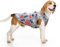 BEAUTYZOO Pullover für kleine Hunde, Fleece-Weste, Winterjacke, D-Ring-Befestigung für die Leine für XS, S, Welpen, mittelgroße Rassen, Hunde, kaltes Wetter, winddicht, hält warm, graue Knochen,
