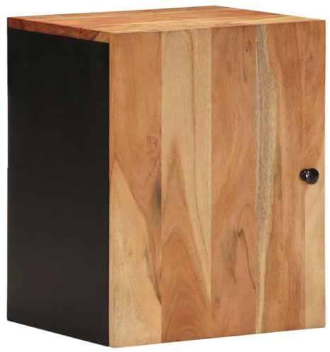 vidaXL Bad Wandschrank, Hängeschrank mit viel Stauraum, Badschrank Schrank Wandmontage, Badezimmerschrank Badmöbel, Massivholz Akazie