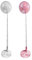 Hampton & Stewart Cordless Fan Telescopic Folding Cooling Portable USB Rechargeable Desk Floor Fan (White)