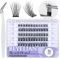 BEYELIAN Cluster Lashes Self Adhesive Eyelashes, 72 Pcs D+ Curl Pre Glued Eyelashes ReadyBond Lashes 10-16mm Mixed DIY Press on Cluster Eyelash Extensions at Home (R06)